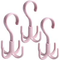MINGZE 3 Piezas Tie Rack Poseedor Gancho Percha- 360 Grados Giratorio Armario Organizador Colgando Corbata Bufanda…